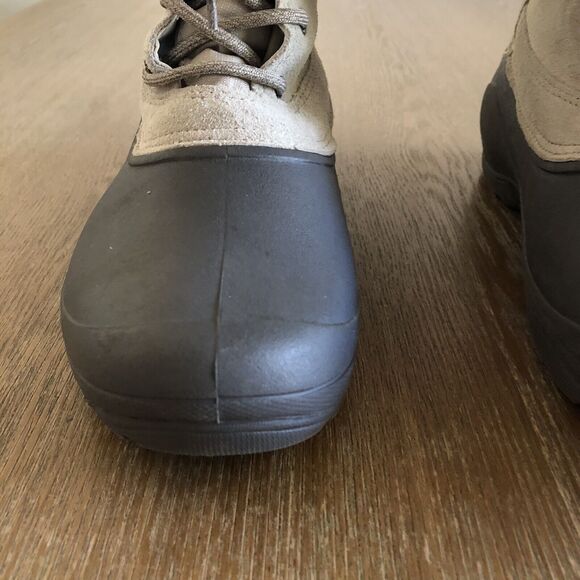 Field & Stream Pac Boots Womens 10 Water Resistant Suede Faux Fur Ivory Outdoor - Picture 4 of 12